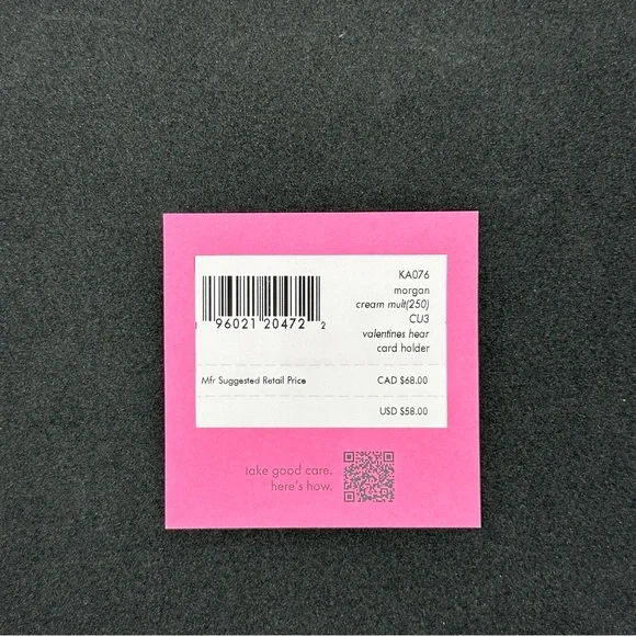 Kate Spade New York Morgan Heart Print Card Holder Cream Multi - Picture 4 of 9